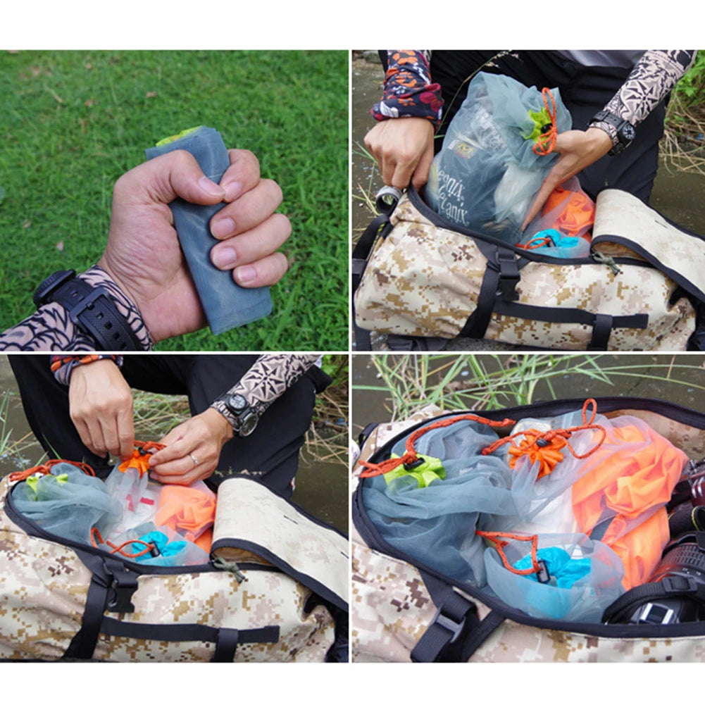 Compression Bag Portable Waterproof Drawstring Travel Space Saving Hiking