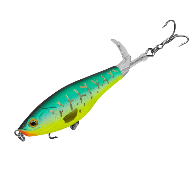 Floating Fishing Lures 3PCS Topwater Crankbait 90mm 11g / 110mm 17g Hard Baits with Treble Hooks, Realistic Fish Scale Design