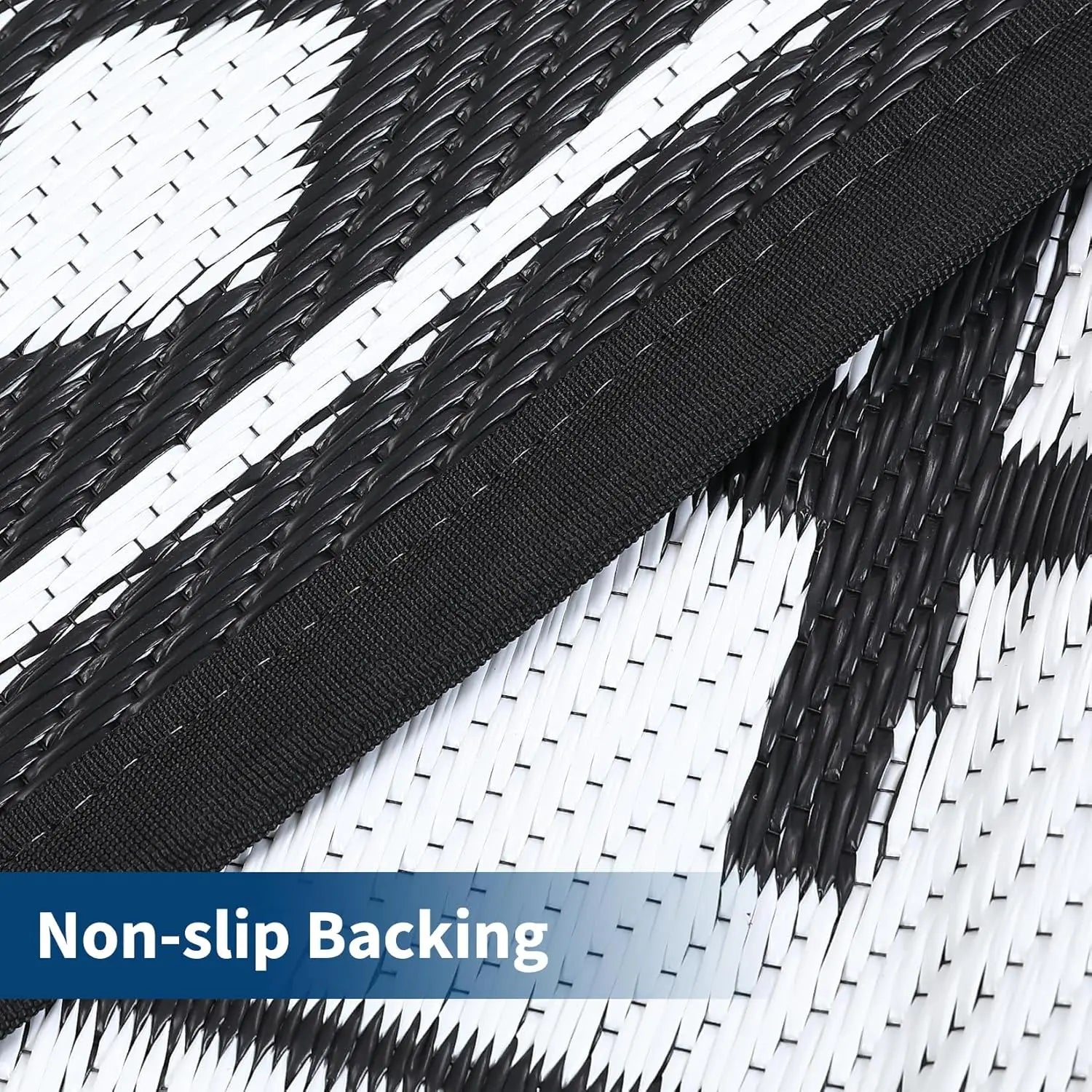 Reversible Waterproof Plastic Straw Outdoor Rug