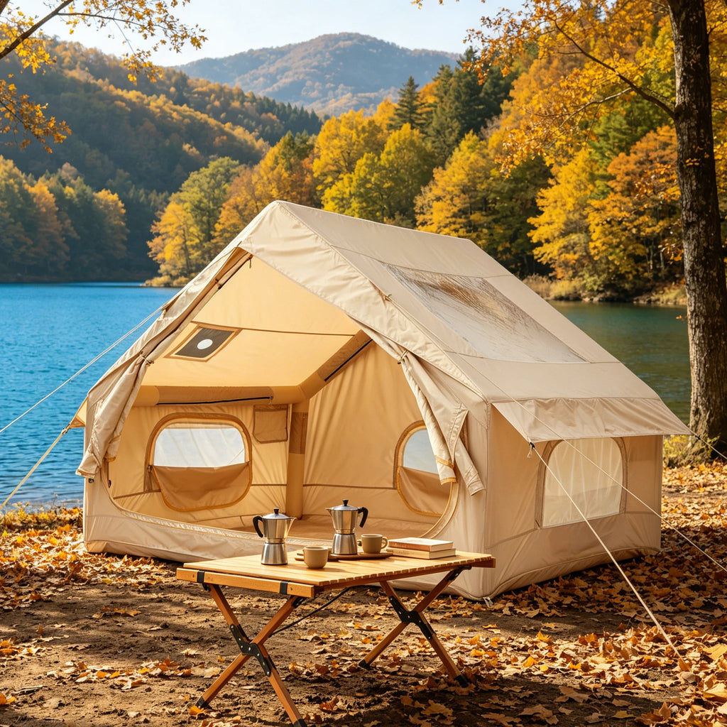 Spacious & Waterproof Inflatable Camping Tent – Family Outdoor Shelter for 6 – Quick Setup, Durable Oxford Fabric, Portable Camping
