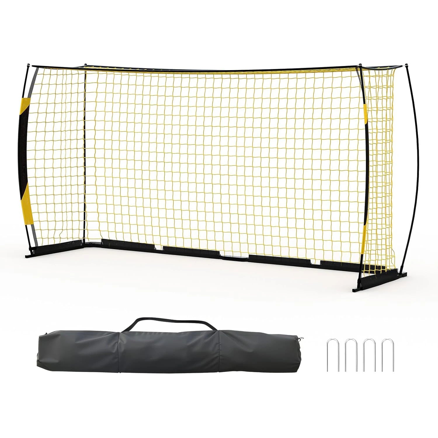 Heavy Duty Portable Soccer Goal for Backyard, Metal Frame Mesh Soccer Rebounder Net