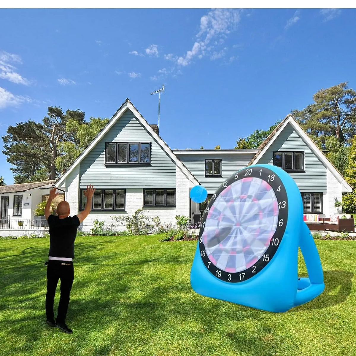 Family kick dart game inflatable soccer dart board game