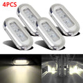 4pcs Boat Courtesy Lights Marine Grade 24V Waterproof Cool Blue LED