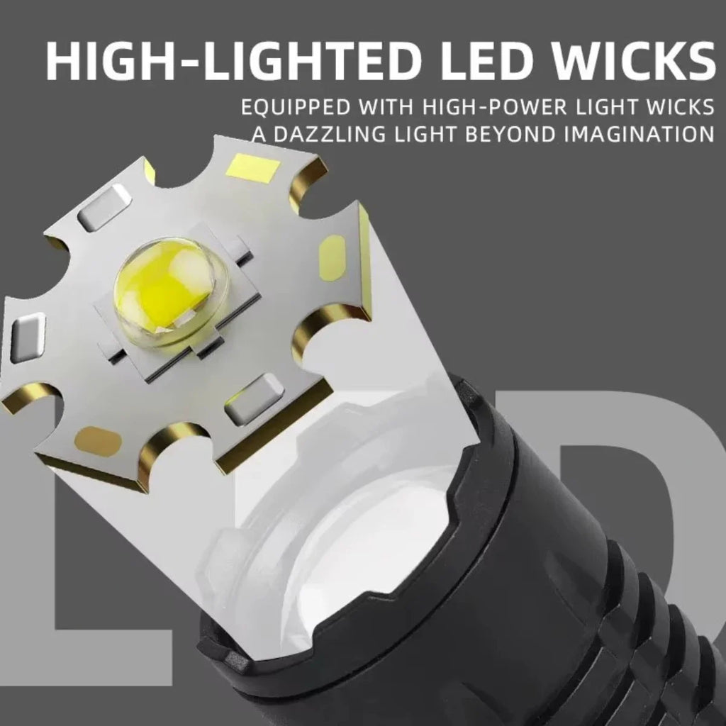 Super Bright Rechargeable LED Flashlight – Ultra Powerful Portable Outdoor Camping Lantern & Emergency Light