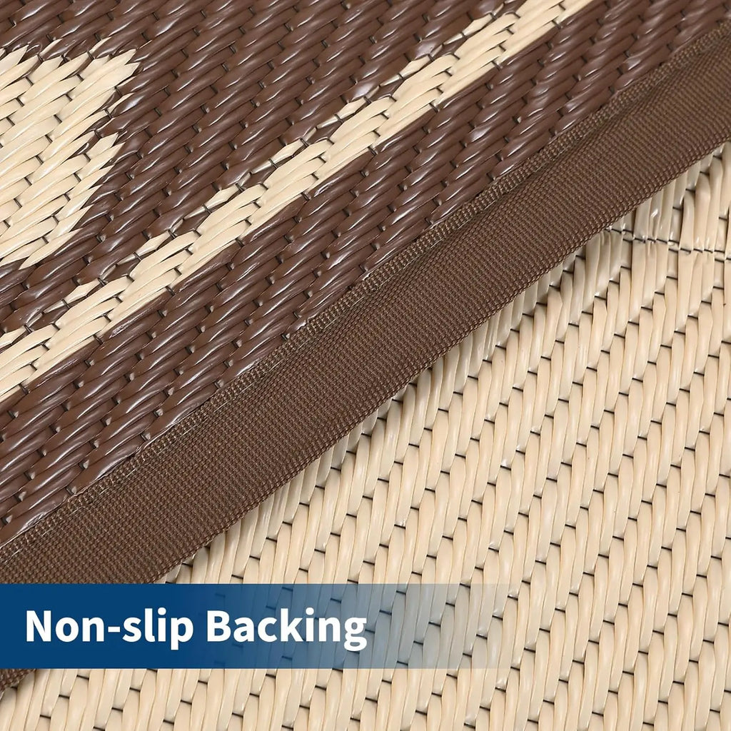 Reversible Waterproof Plastic Straw Outdoor Rug