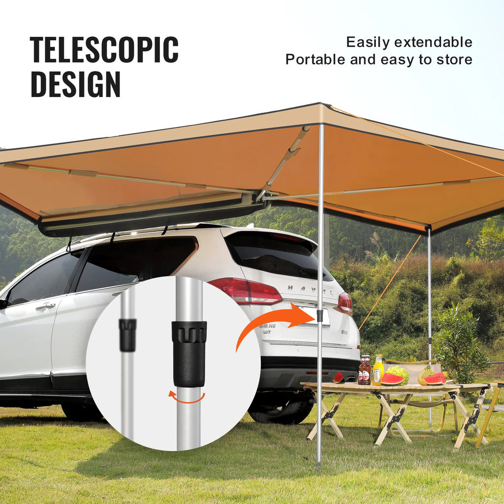 Vehicle Awning  Retractable Car Side Awning Suitable for Truck SUV Van