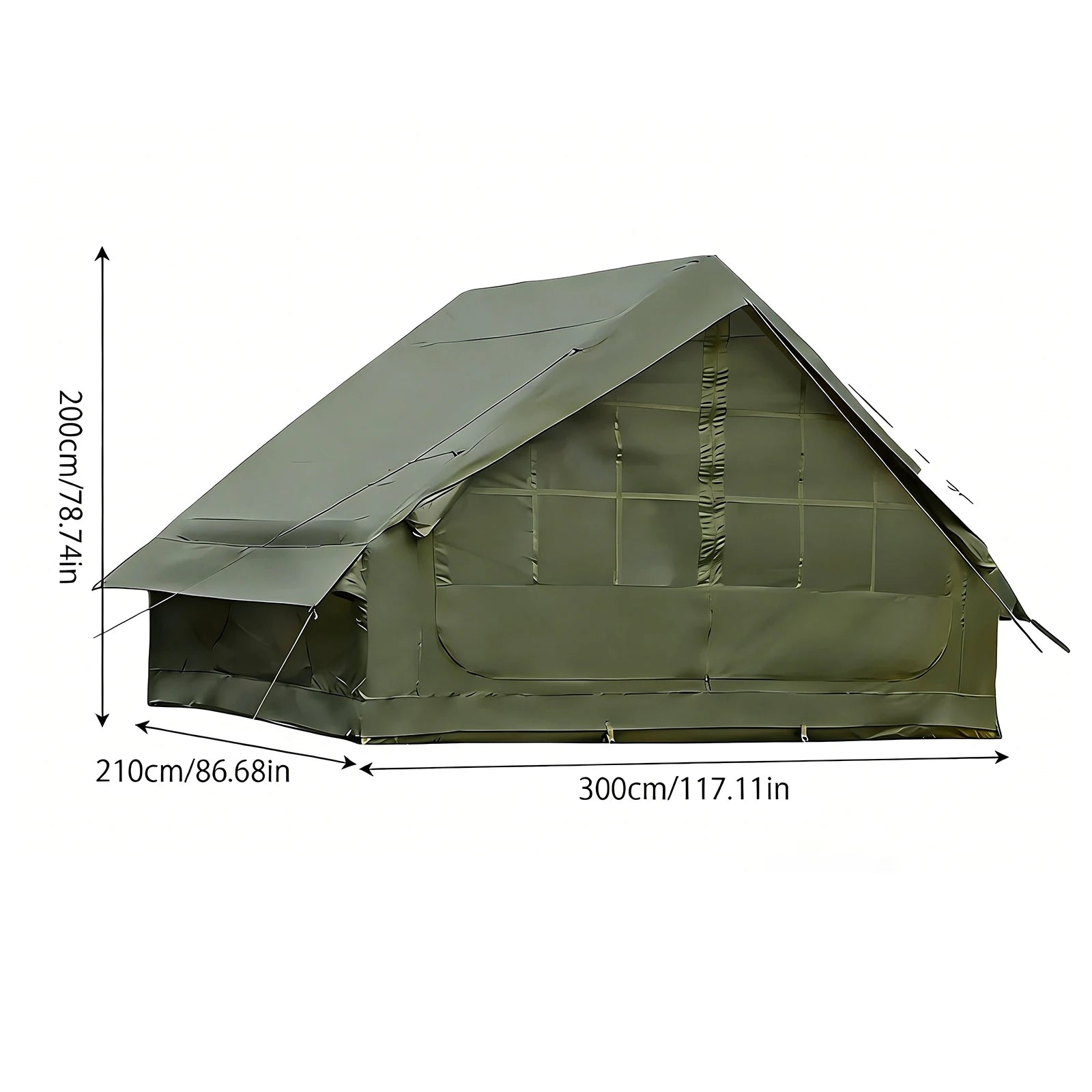 Large Inflatable Camping Tent with Skylight, Quick Air-Flow