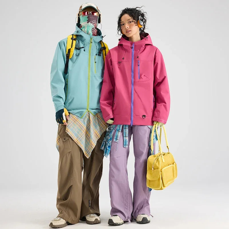 Unisex Hiking Jacket Waterproof Windbreaker Outdoor Hooded Fishing Camping