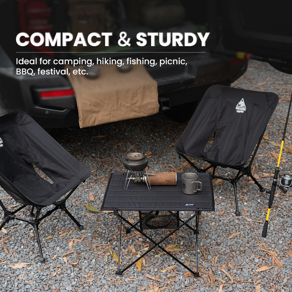 Foldable Camping Table, Lightweight Portable Table Sturdy & Quick Setup, Holds Up to 66 lbs, Perfect for Camping, Hiking