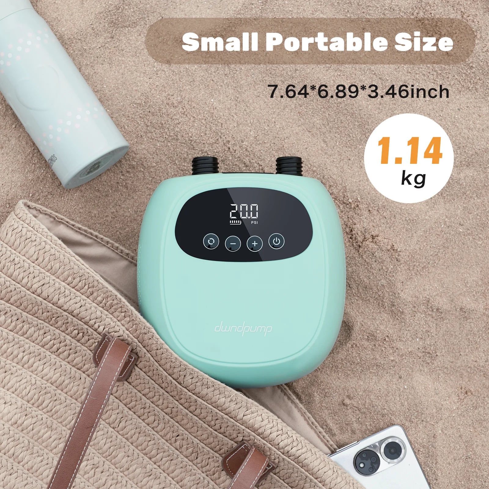 Electric 20PSI Pump 38.48Wh Battery Inflation Deflation for Kayak