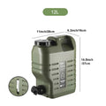 10L/12L/18L/25L Large Military Green Water Tank Carrier Container with Spigot for Camping Outdoors