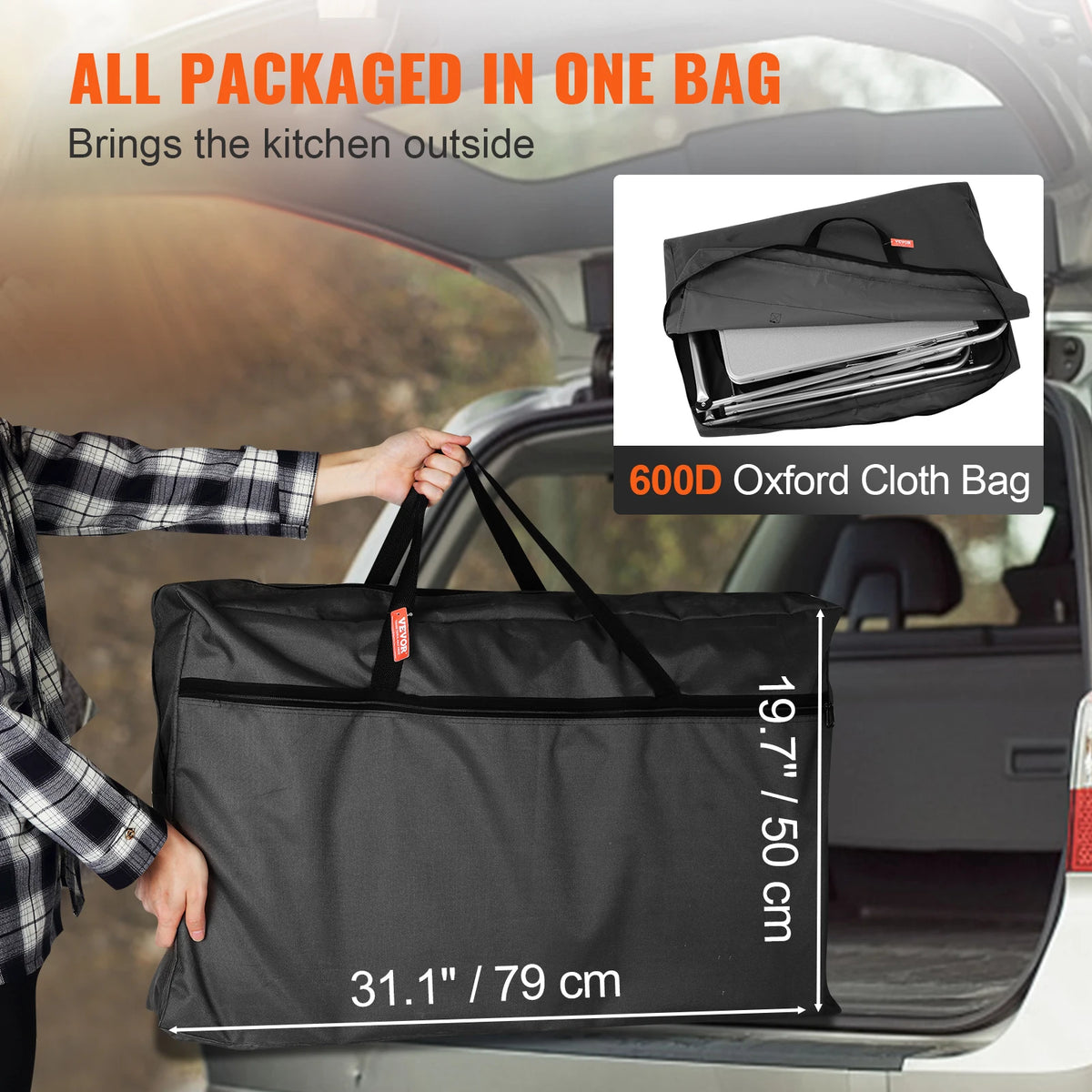 Camping Outdoor Kitchen Table Cabinet Foldable Folding Cooking Storage Rack Aluminum Alloy