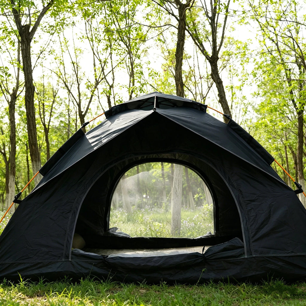 1-3 Person Pop Up Camping Tent, 60s Fast Setup Dual Door Portable Dome Tent with Storage Bag for Backpacking Hiking