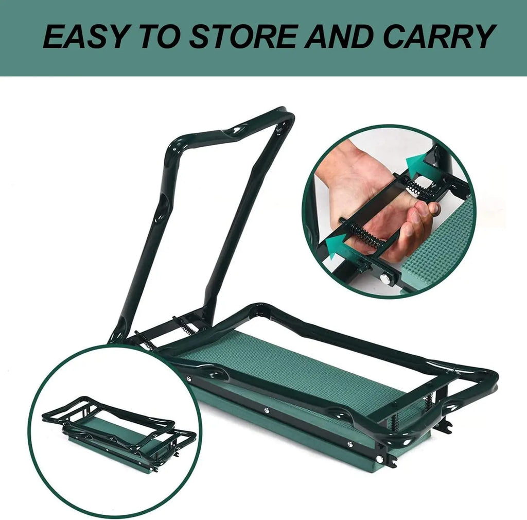 Upgraded Folding Garden Kneeler and Seat with Foam Kneeling Pad