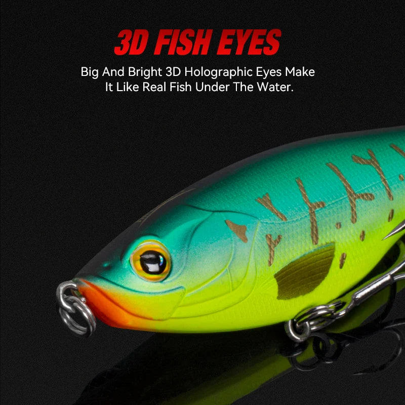Floating Fishing Lures 3PCS Topwater Crankbait 90mm 11g / 110mm 17g Hard Baits with Treble Hooks, Realistic Fish Scale Design