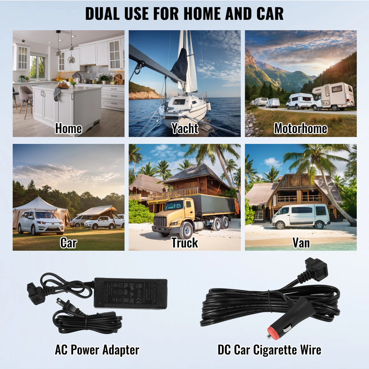 8L to 75L Car Refrigerator Fridge Portable Icebox Single & Dual Zone Temp Adjustable for Outdoor Camping RV