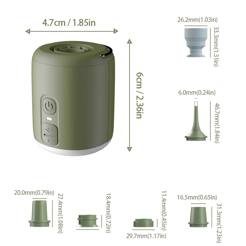 Air Pump with Camping Lantern 4.5kPa for Inflating Air Mattress Sleeping Pads