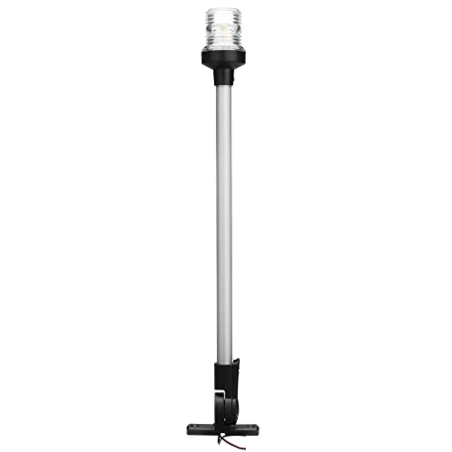 20 inch 3 Nautical Mile White LED Fold Down Stern Anchor Light, Pontoon and Fishing Boat