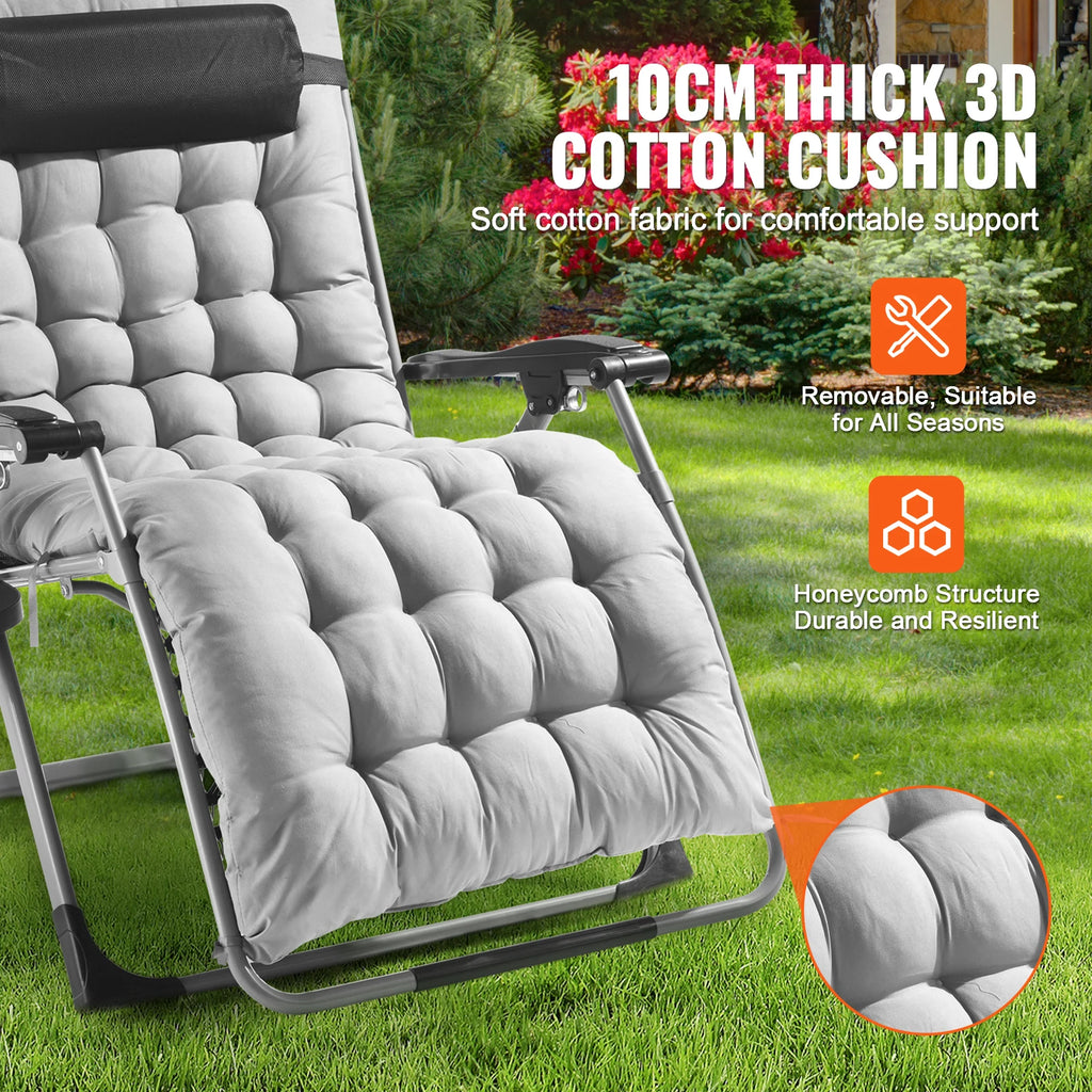Recliner Chair Zero Gravity Adjustable with Cushion Footrest