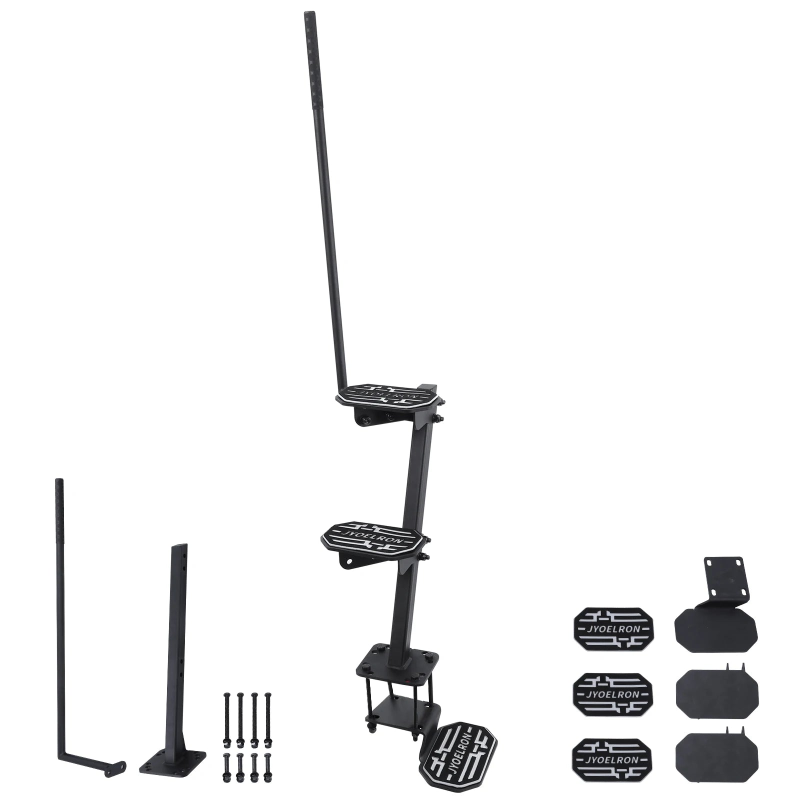 Heavy Duty Marine Trailer Step with Handrails Anti-Skid Protection Boat Step Capacity 450 Lbs