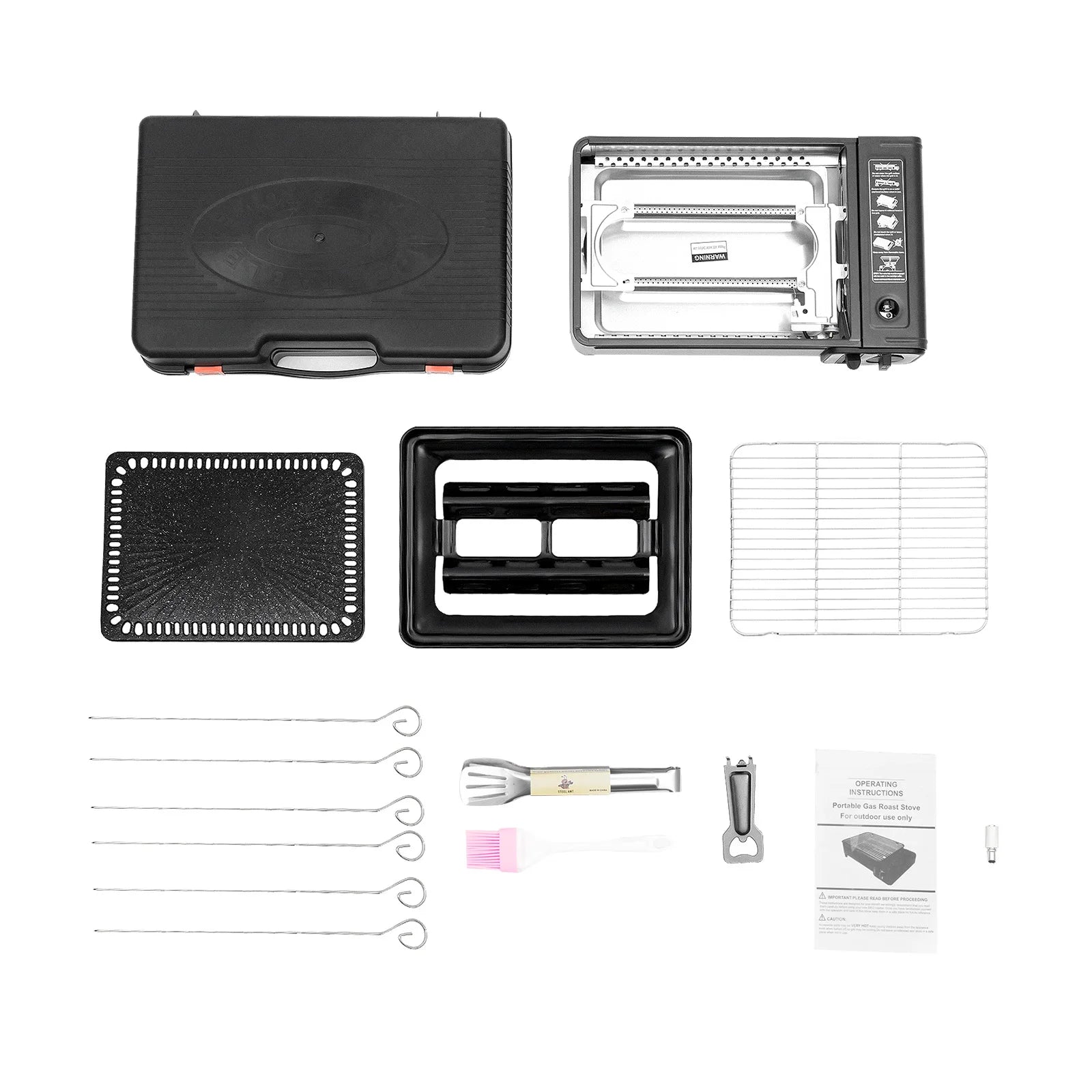 Portable Camping Grill Butane Gas Stove For Camping, Trekking