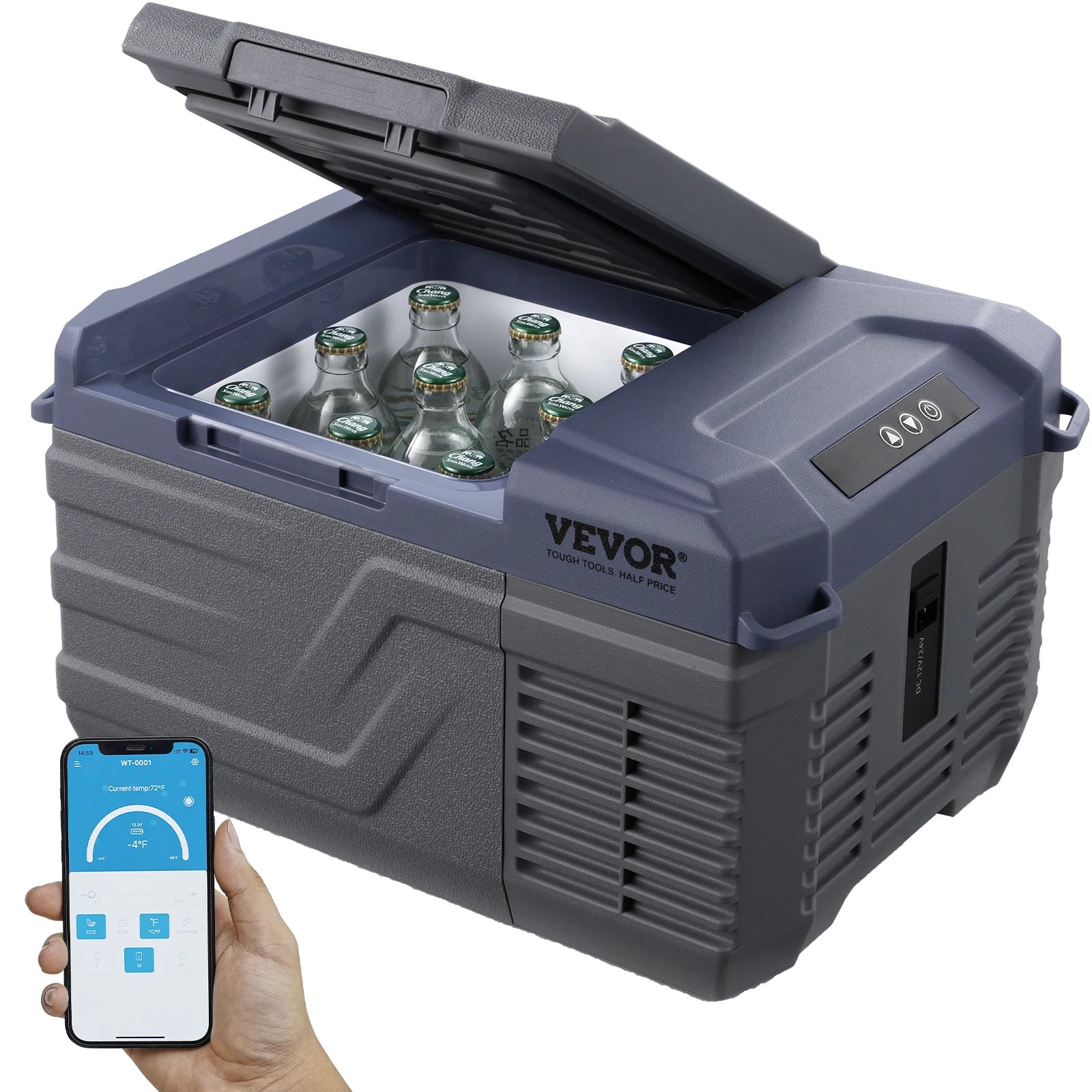 8L to 75L Car Refrigerator Fridge Portable Icebox Single & Dual Zone Temp Adjustable for Outdoor Camping RV
