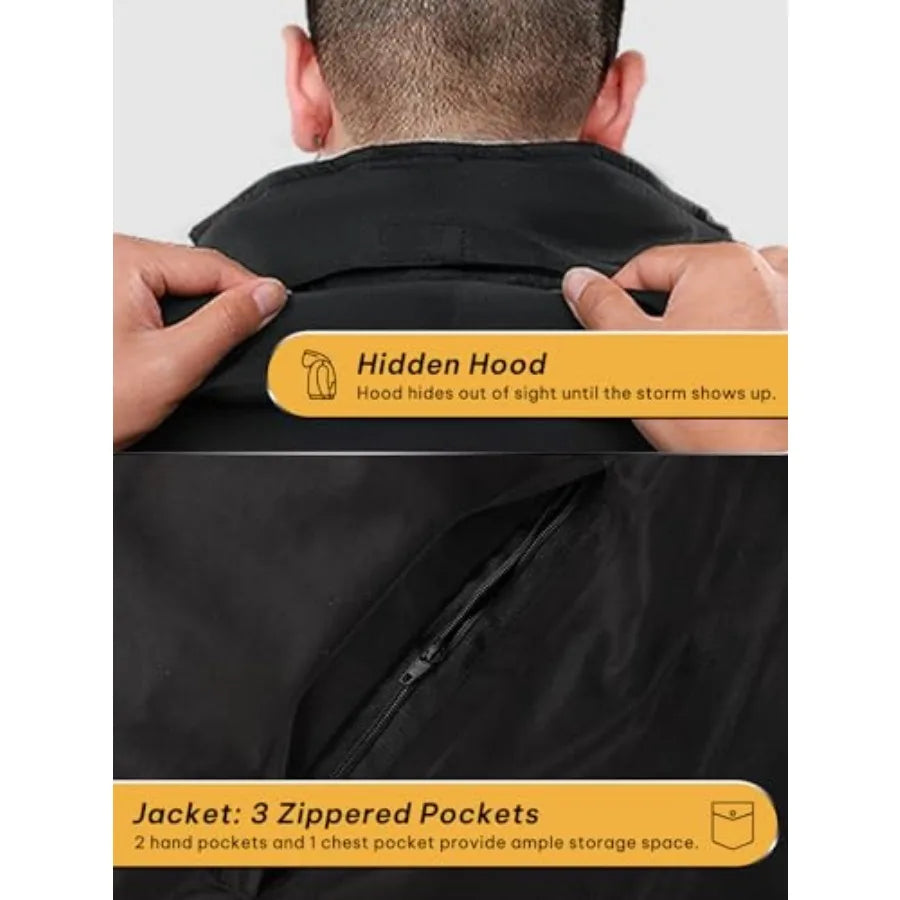 Men's Waterproof Rain Gear 2pcs/set Packable Rain Suit for Working Fishing